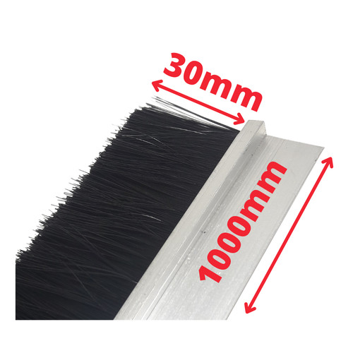 Door aluminum brush draught - aluminum,