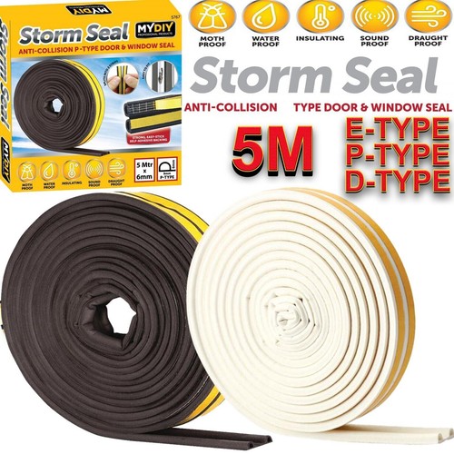Rubber seal strip draught - 5m,