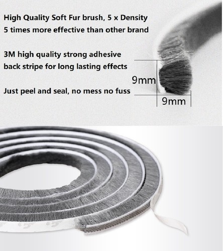 Draught excluder brush - brush, 10m
